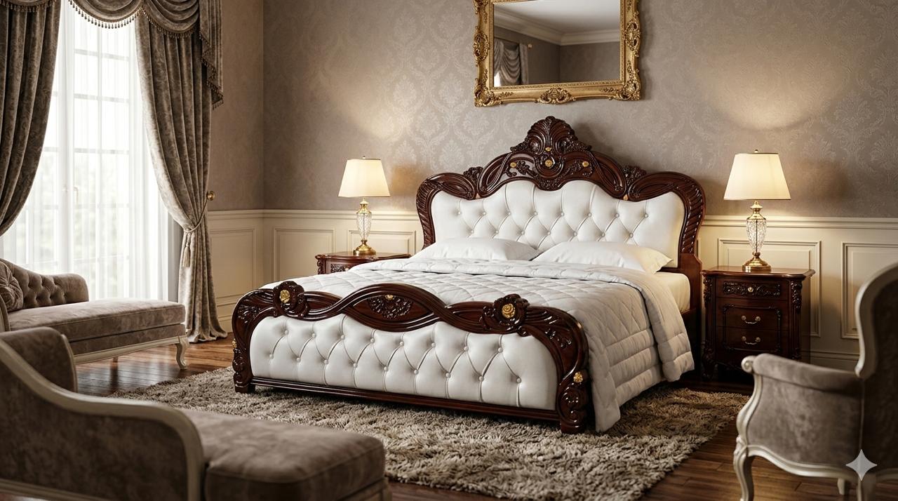 Solid Wood Bed